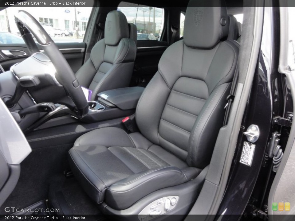 Black Interior Front Seat for the 2012 Porsche Cayenne Turbo #63766701