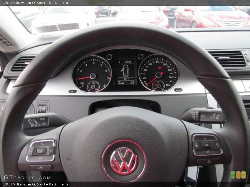 Black Interior Steering Wheel for the 2011 Volkswagen CC Sport #63772905