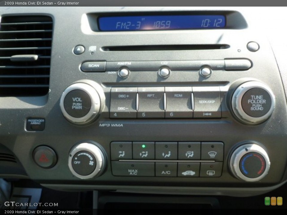Gray Interior Controls for the 2009 Honda Civic EX Sedan #63774750