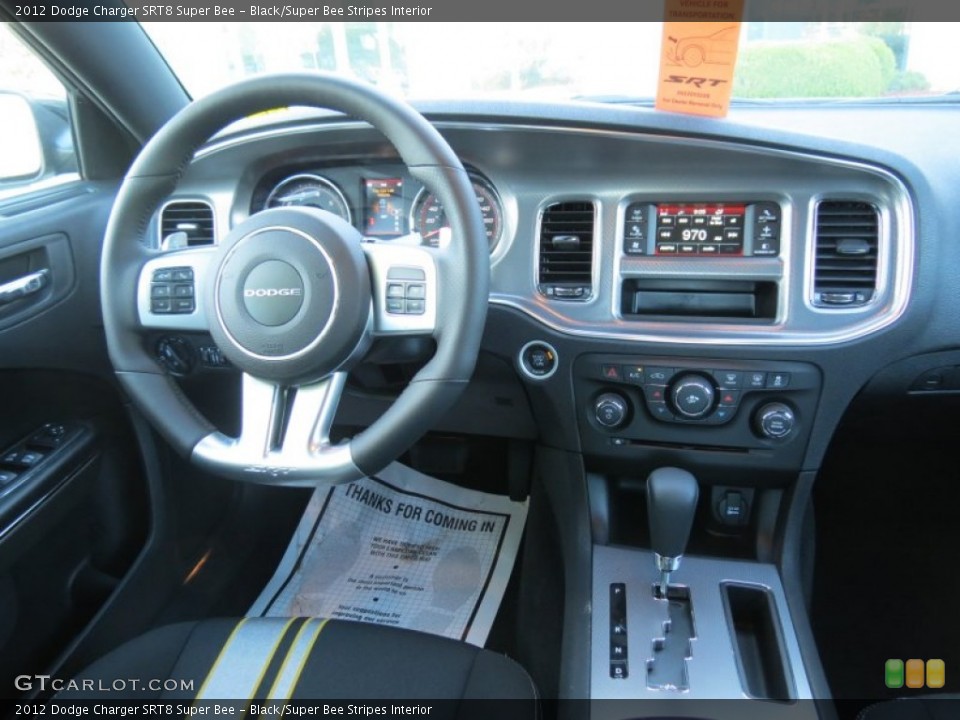 Black/Super Bee Stripes Interior Dashboard for the 2012 Dodge Charger SRT8 Super Bee #63777854
