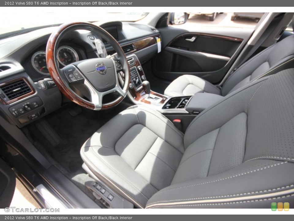 Inscription Off Black/Black Interior Photo for the 2012 Volvo S80 T6 AWD Inscription #63787551