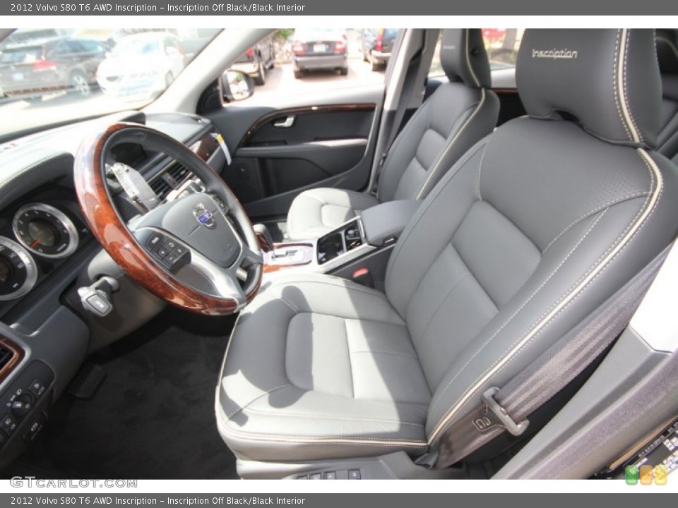 Inscription Off Black/Black Interior Photo for the 2012 Volvo S80 T6 AWD Inscription #63787560
