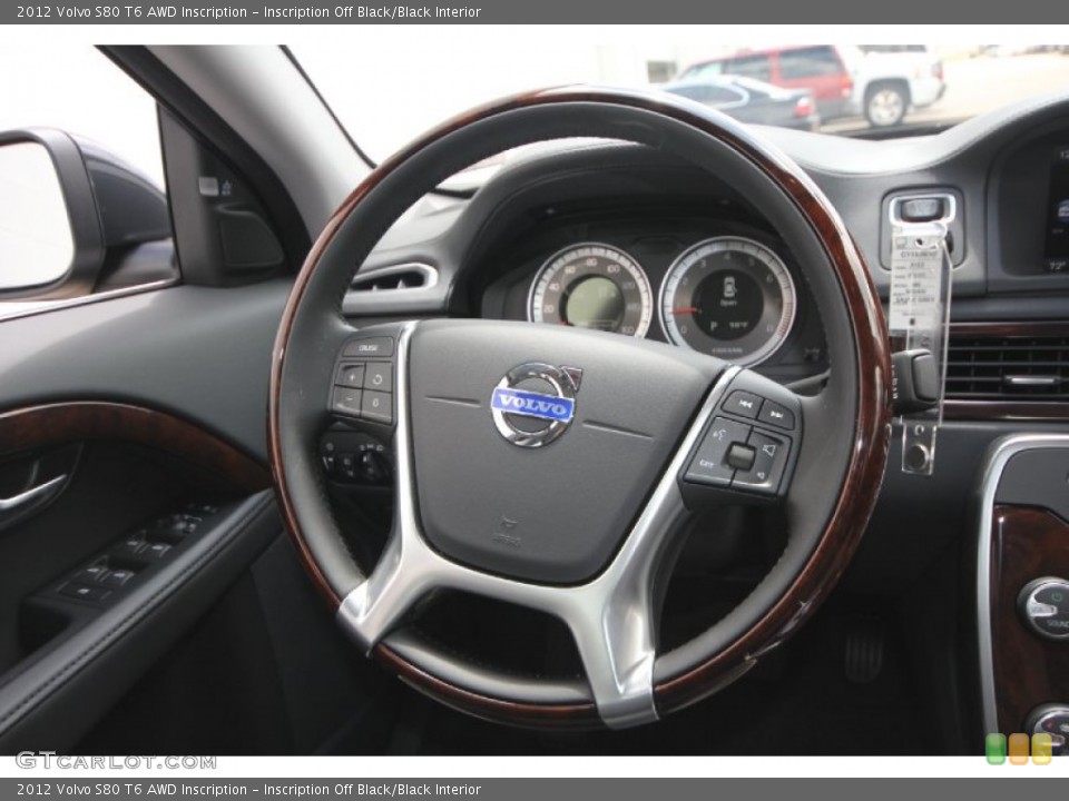 Inscription Off Black/Black Interior Steering Wheel for the 2012 Volvo S80 T6 AWD Inscription #63787625