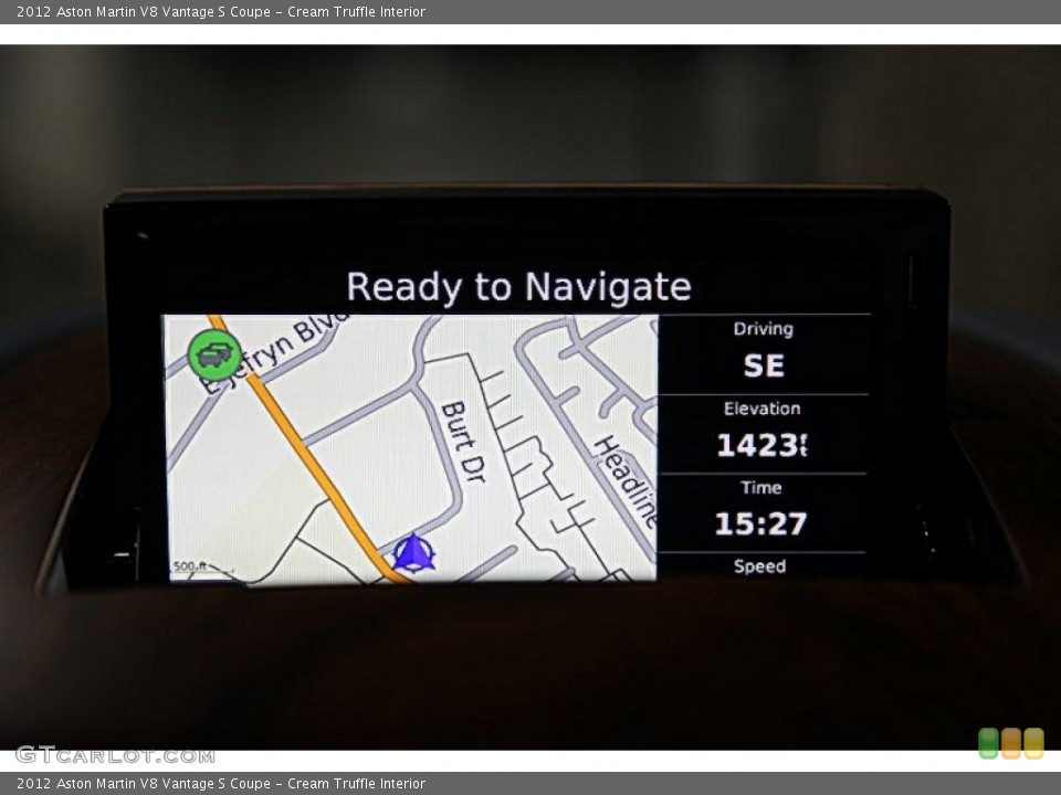 Cream Truffle Interior Navigation for the 2012 Aston Martin V8 Vantage S Coupe #63787836