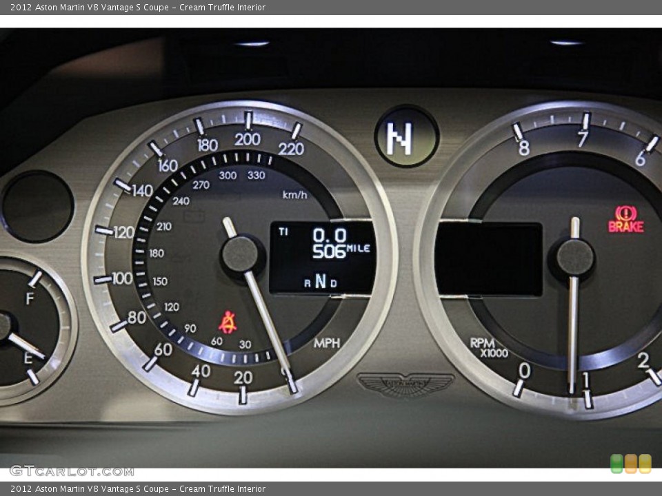 Cream Truffle Interior Gauges for the 2012 Aston Martin V8 Vantage S Coupe #63787866
