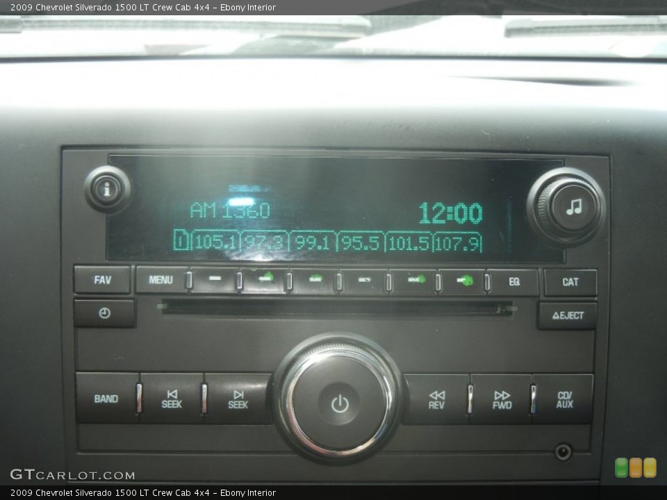 Ebony Interior Audio System for the 2009 Chevrolet Silverado 1500 LT Crew Cab 4x4 #63793612