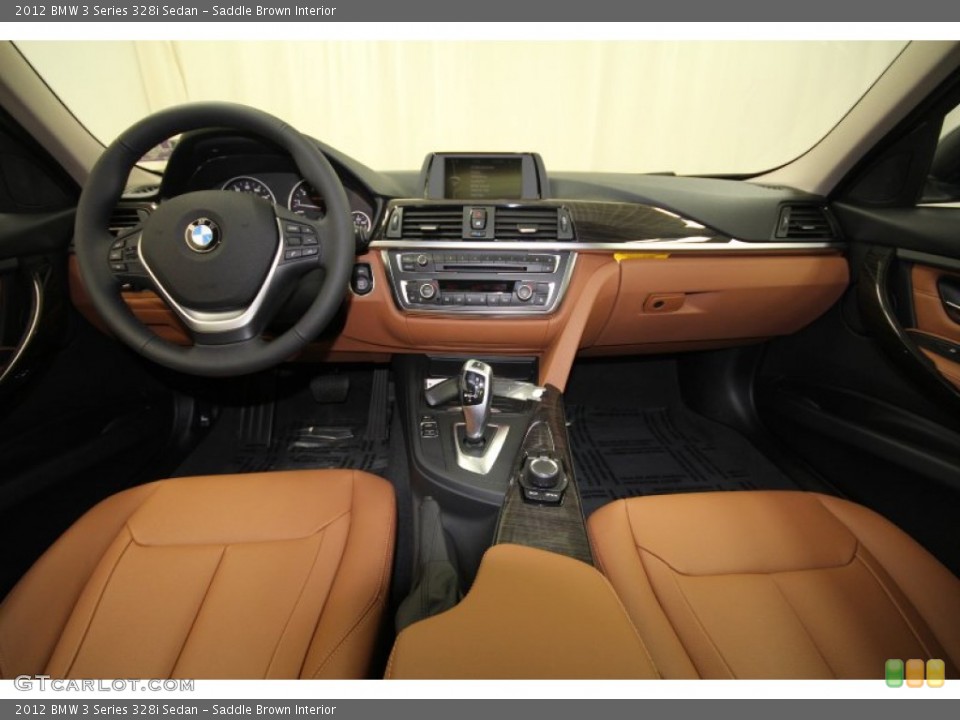 Saddle Brown Interior Dashboard for the 2012 BMW 3 Series 328i Sedan #63800859
