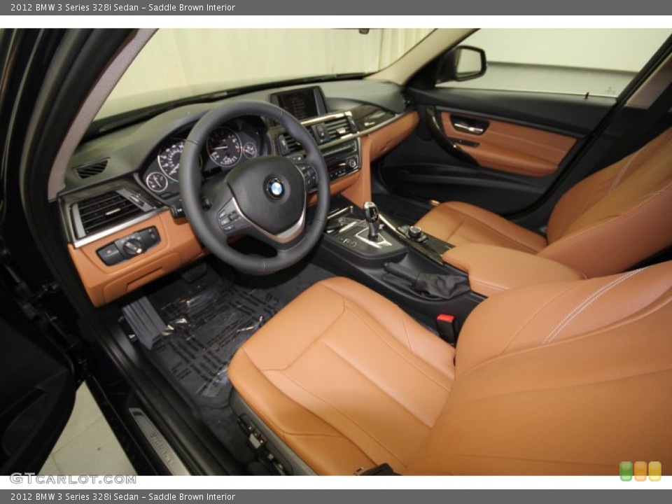 Saddle Brown Interior Prime Interior for the 2012 BMW 3 Series 328i Sedan #63800916