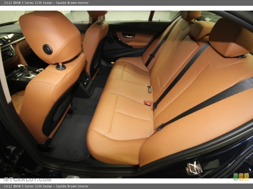 Saddle Brown Interior Rear Seat for the 2012 BMW 3 Series 328i Sedan #63800922