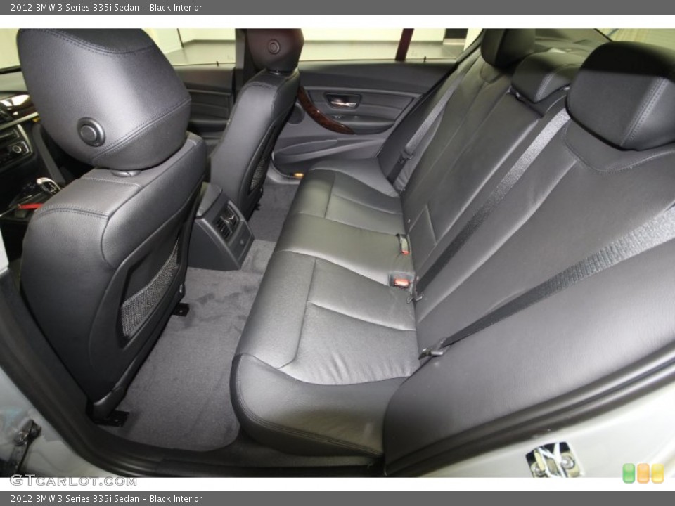 Black Interior Rear Seat for the 2012 BMW 3 Series 335i Sedan #63801417