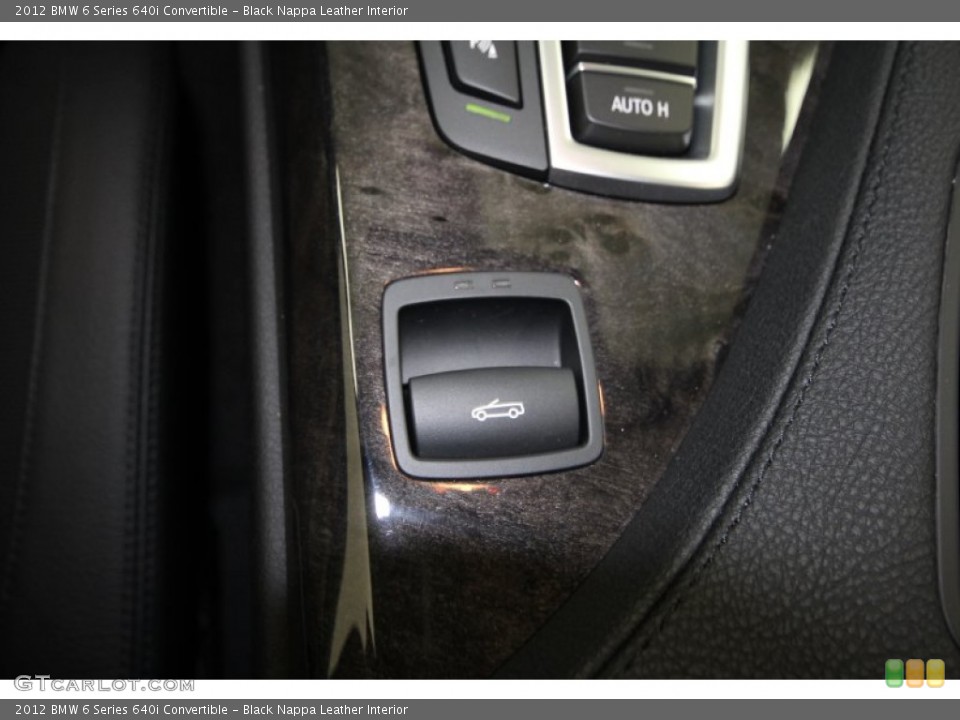 Black Nappa Leather Interior Controls for the 2012 BMW 6 Series 640i Convertible #63801974