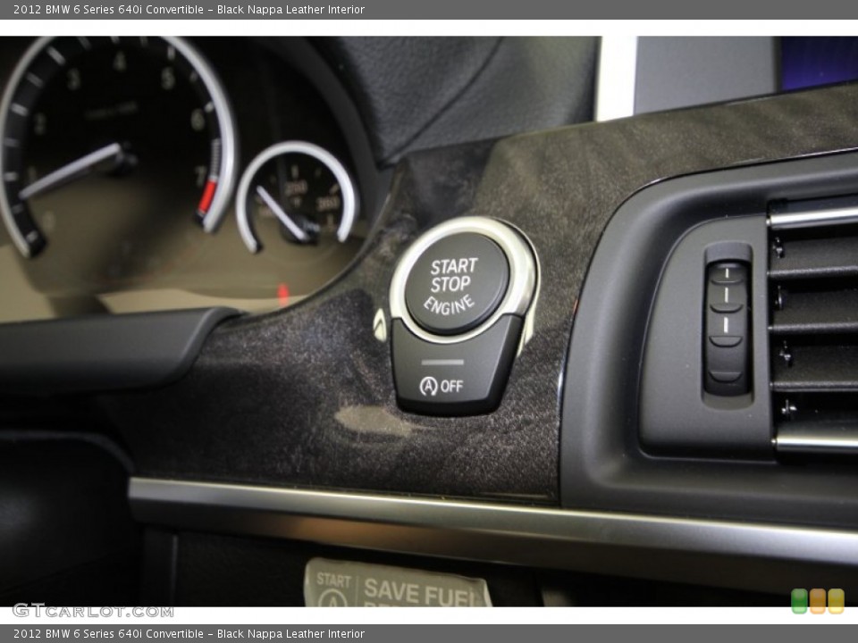 Black Nappa Leather Interior Controls for the 2012 BMW 6 Series 640i Convertible #63801984