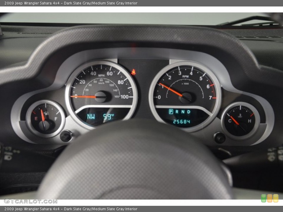 Dark Slate Gray/Medium Slate Gray Interior Gauges for the 2009 Jeep Wrangler Sahara 4x4 #63809172