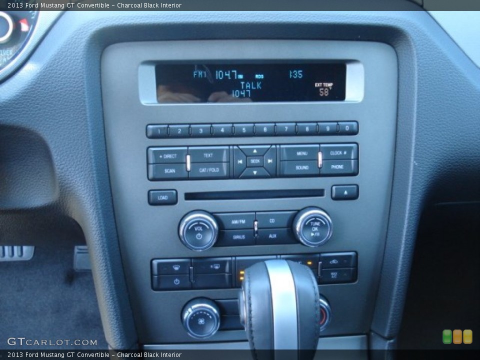Charcoal Black Interior Controls for the 2013 Ford Mustang GT Convertible #63809227