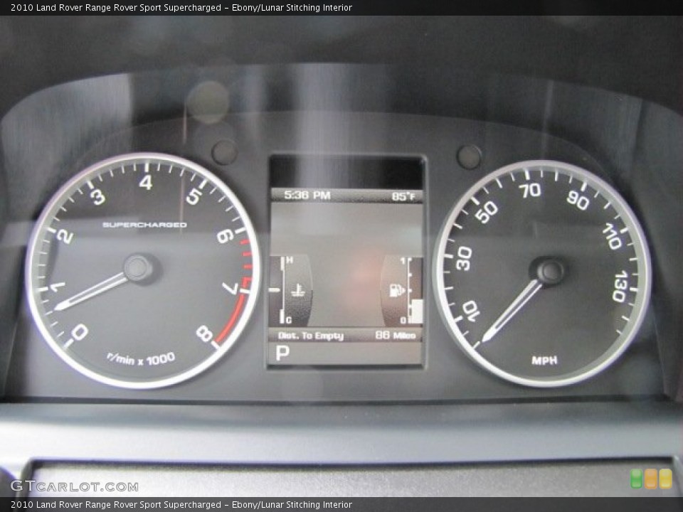 Ebony/Lunar Stitching Interior Gauges for the 2010 Land Rover Range Rover Sport Supercharged #63825774