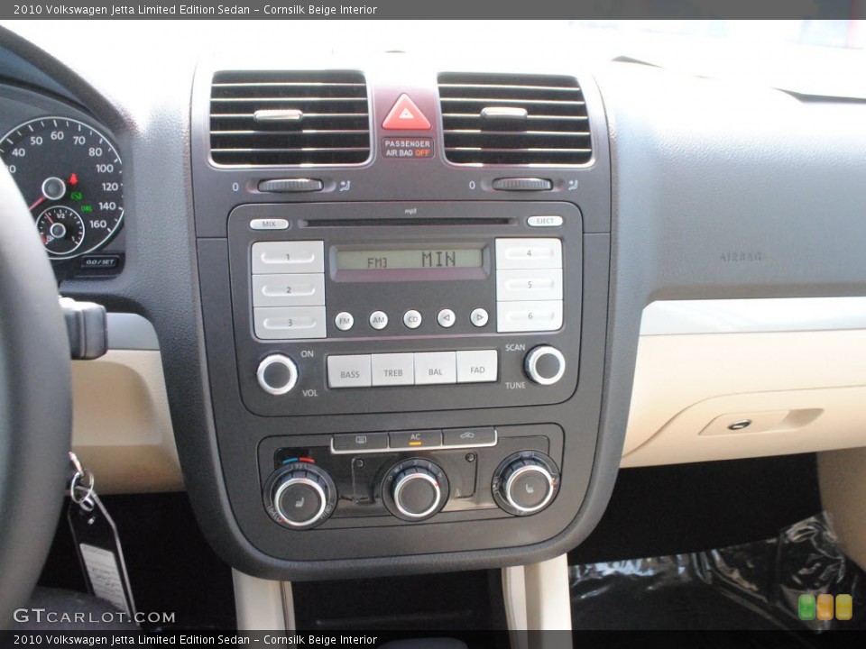 Cornsilk Beige Interior Controls for the 2010 Volkswagen Jetta Limited Edition Sedan #63832931