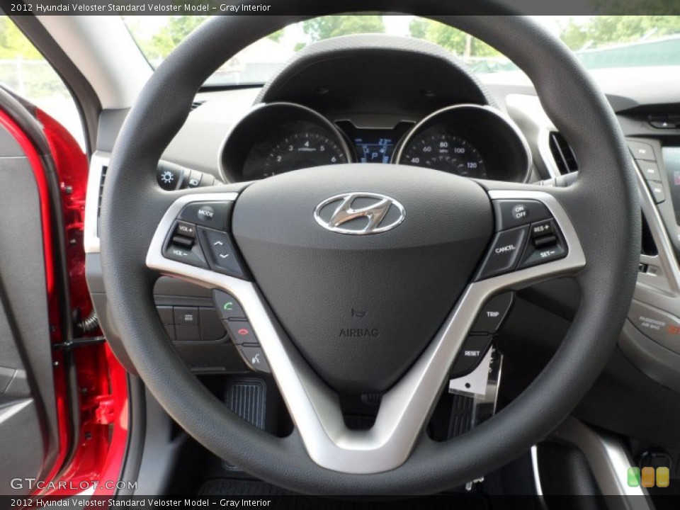Gray Interior Steering Wheel for the 2012 Hyundai Veloster  #63838905