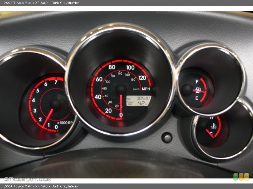 Dark Gray Interior Gauges for the 2004 Toyota Matrix XR AWD #63839008