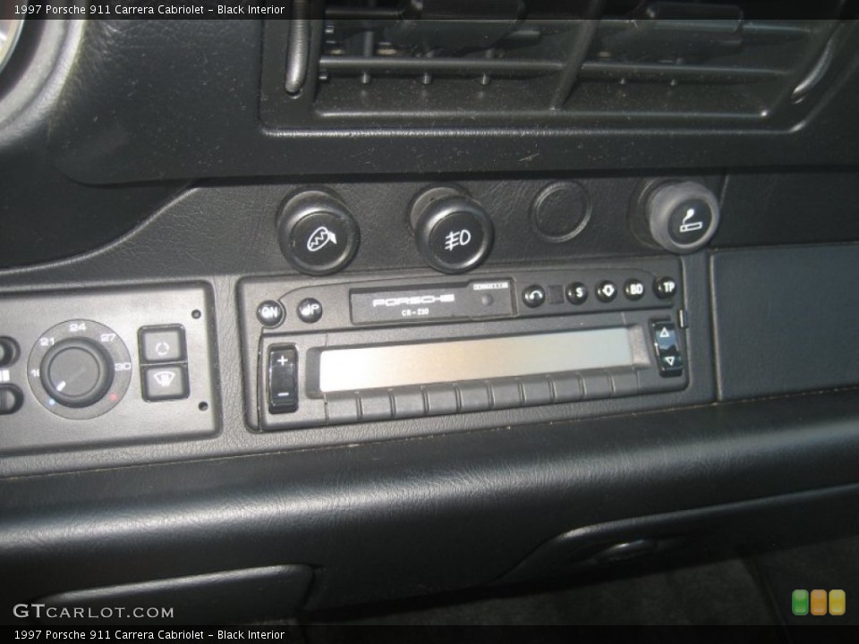 Black Interior Controls for the 1997 Porsche 911 Carrera Cabriolet #63842023