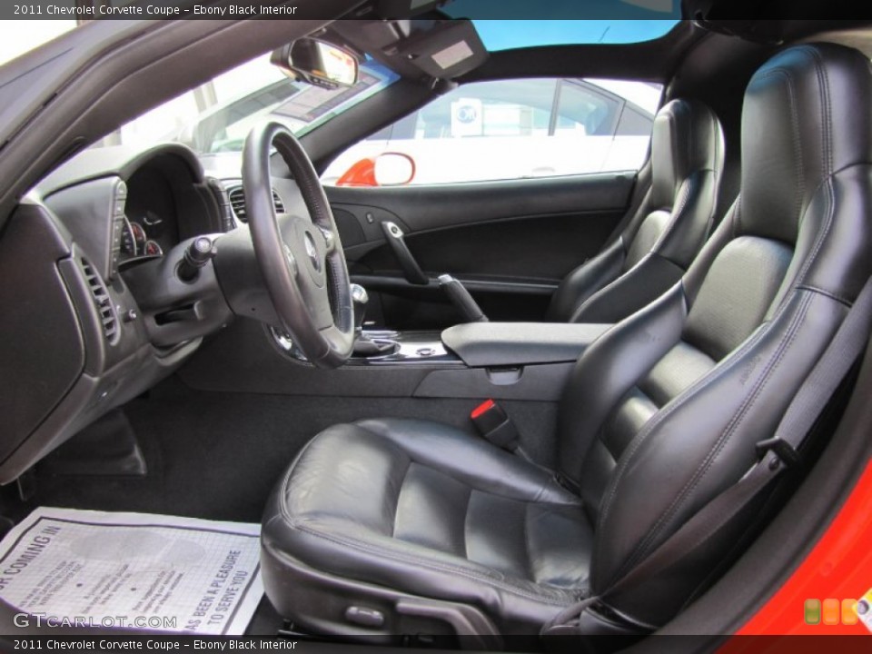 Ebony Black Interior Photo for the 2011 Chevrolet Corvette Coupe #63844075