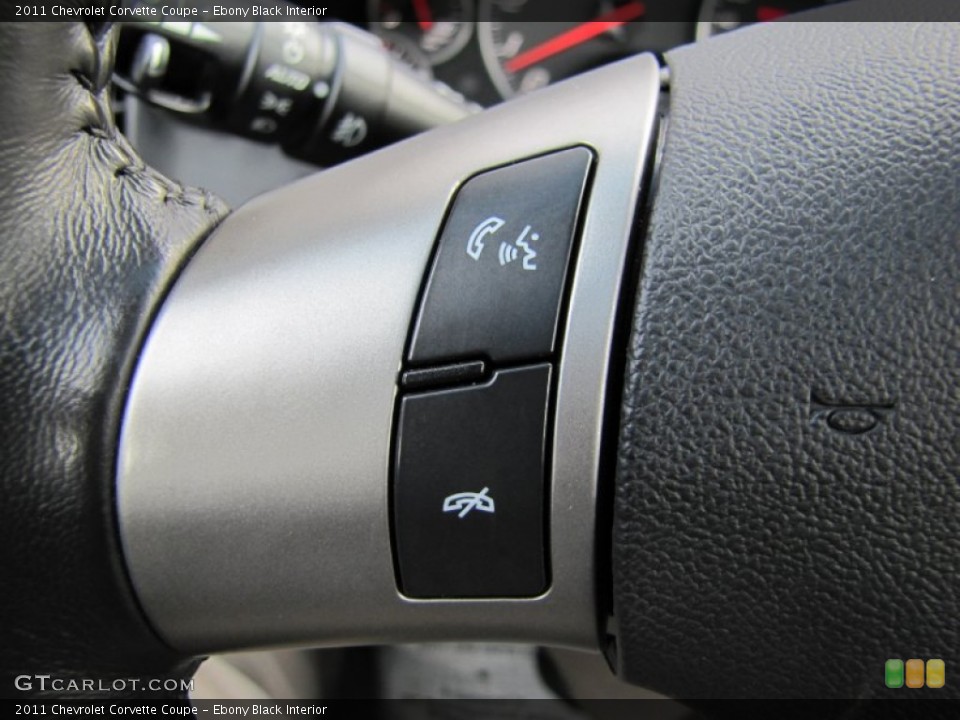 Ebony Black Interior Controls for the 2011 Chevrolet Corvette Coupe #63844100