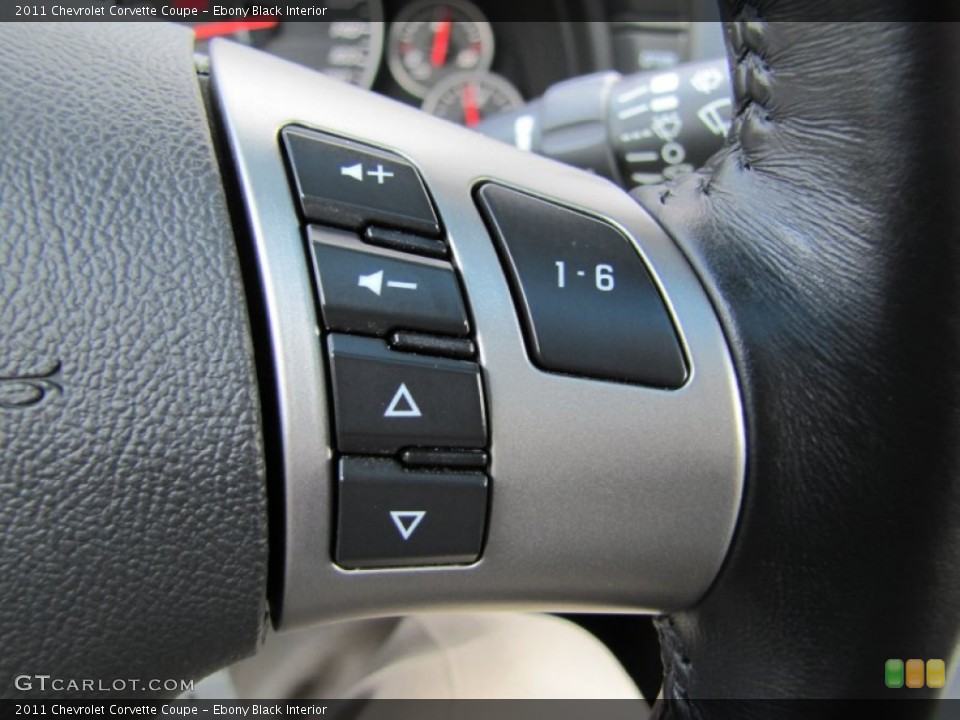 Ebony Black Interior Controls for the 2011 Chevrolet Corvette Coupe #63844106