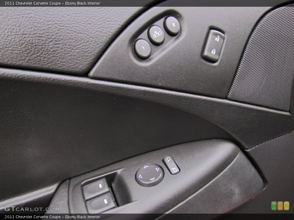 Ebony Black Interior Controls for the 2011 Chevrolet Corvette Coupe #63844118