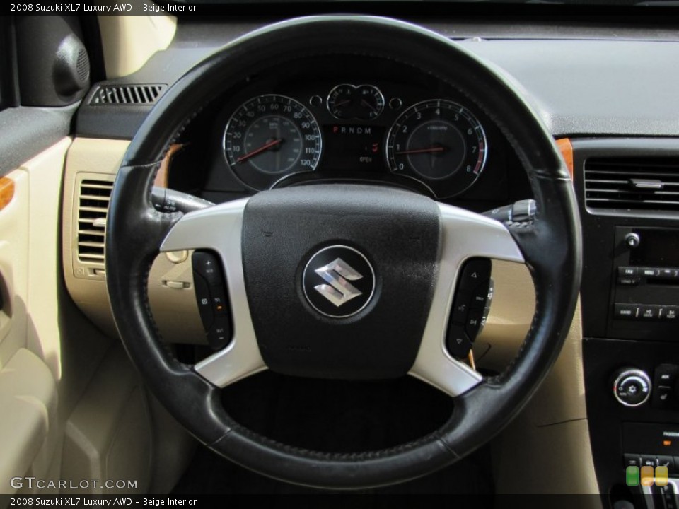 Beige Interior Steering Wheel for the 2008 Suzuki XL7 Luxury AWD #63844443