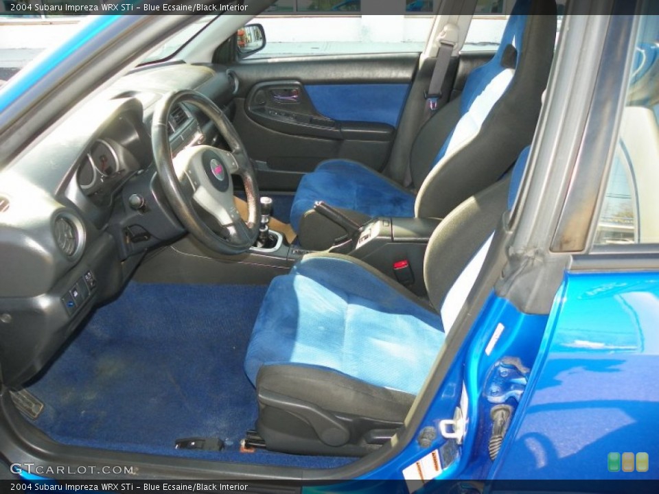 Blue Ecsaine/Black 2004 Subaru Impreza Interiors