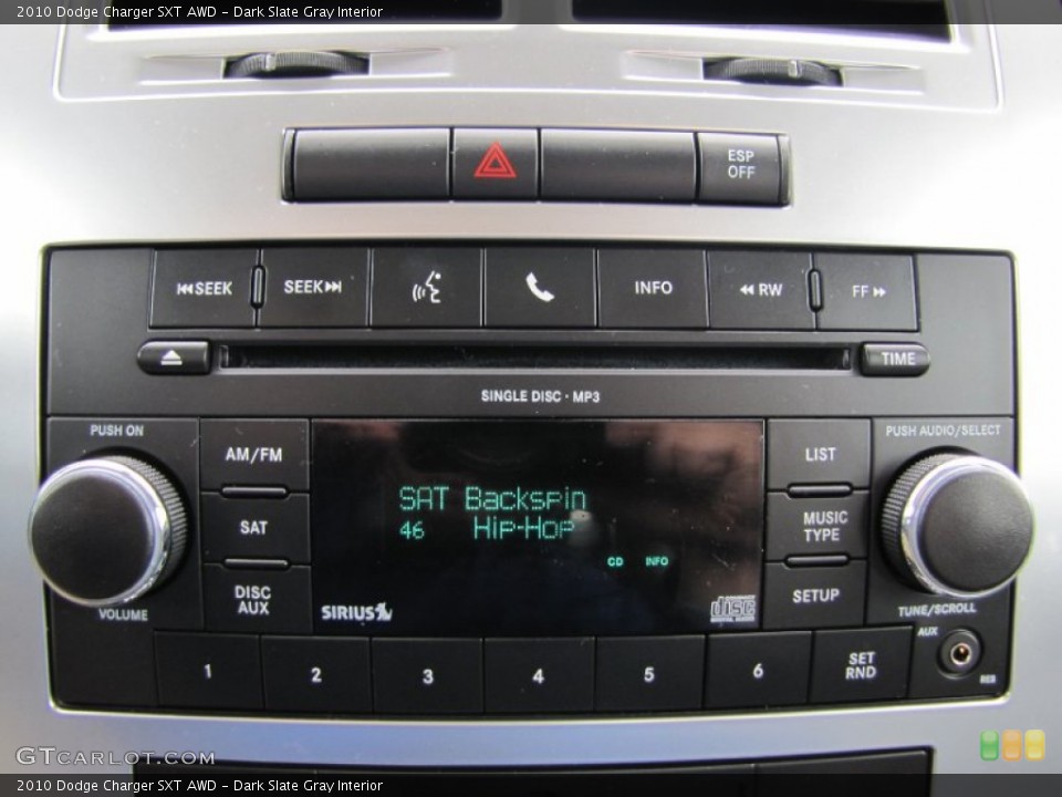 Dark Slate Gray Interior Audio System for the 2010 Dodge Charger SXT AWD #63845196