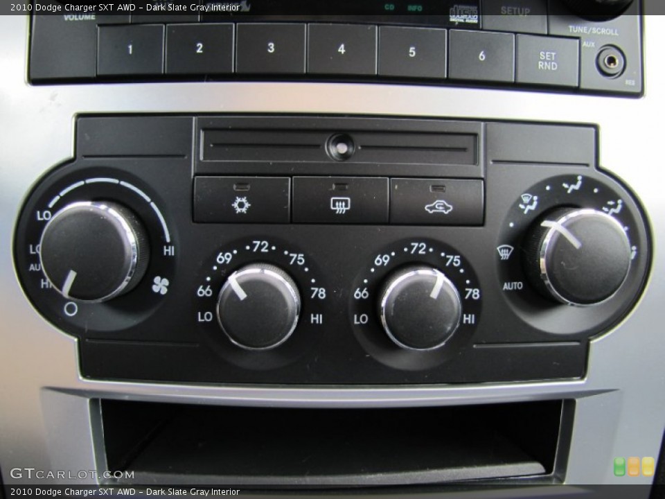 Dark Slate Gray Interior Controls for the 2010 Dodge Charger SXT AWD #63845202
