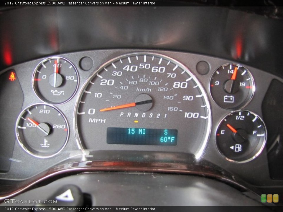 Medium Pewter Interior Gauges for the 2012 Chevrolet Express 1500 AWD Passenger Conversion Van #63845553