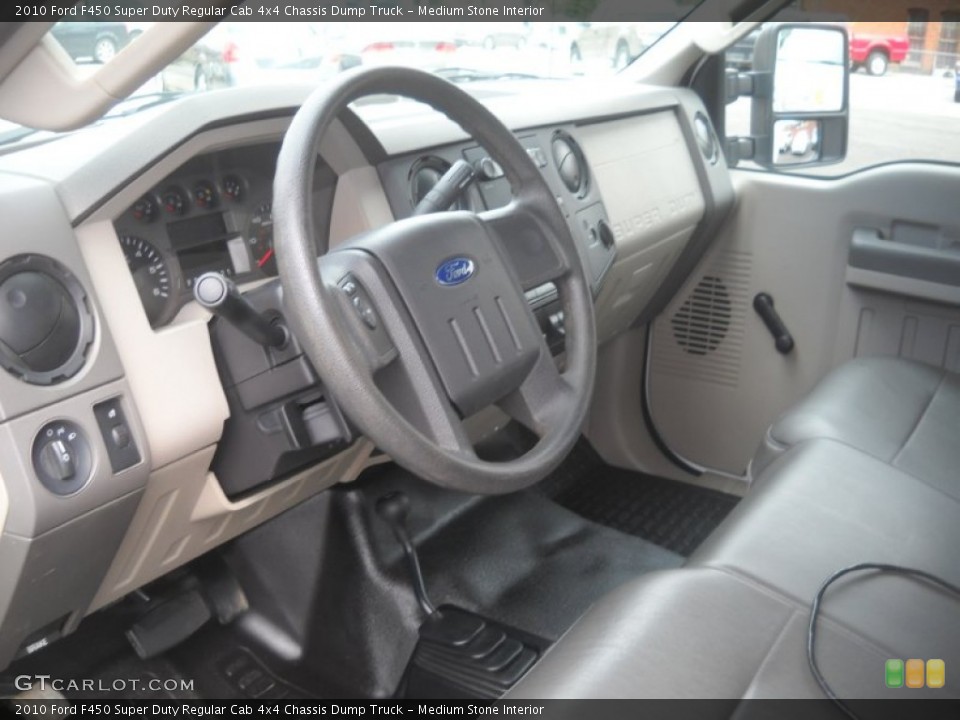 Medium Stone Interior Photo for the 2010 Ford F450 Super Duty Regular Cab 4x4 Chassis Dump Truck #63847011