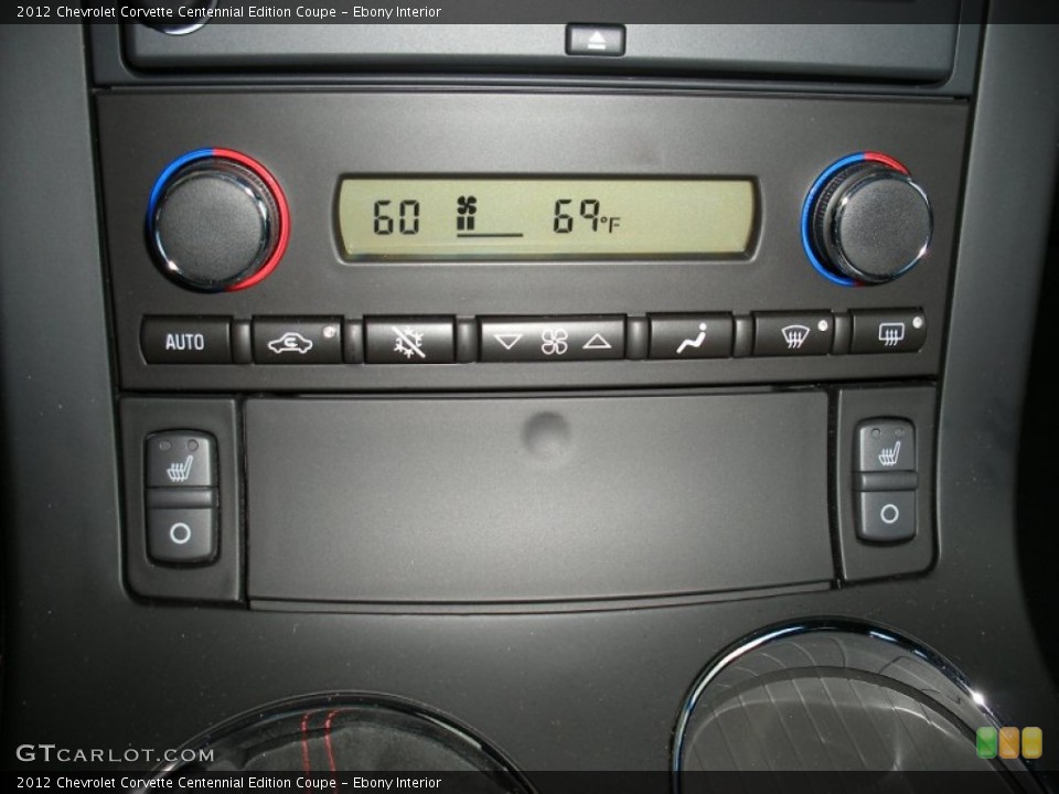 Ebony Interior Controls for the 2012 Chevrolet Corvette Centennial Edition Coupe #63861064