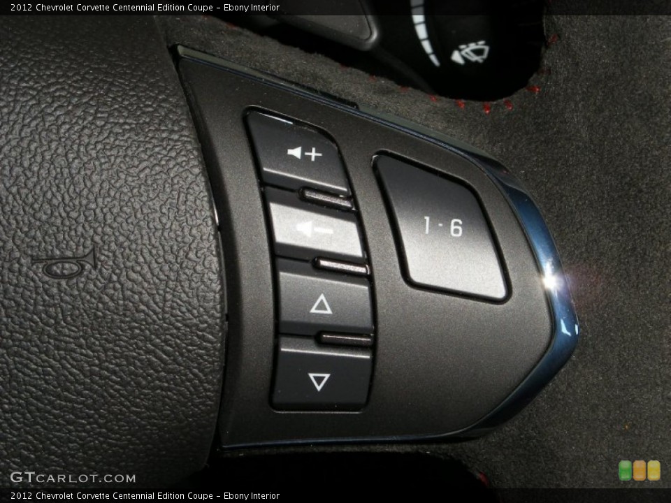 Ebony Interior Controls for the 2012 Chevrolet Corvette Centennial Edition Coupe #63861109