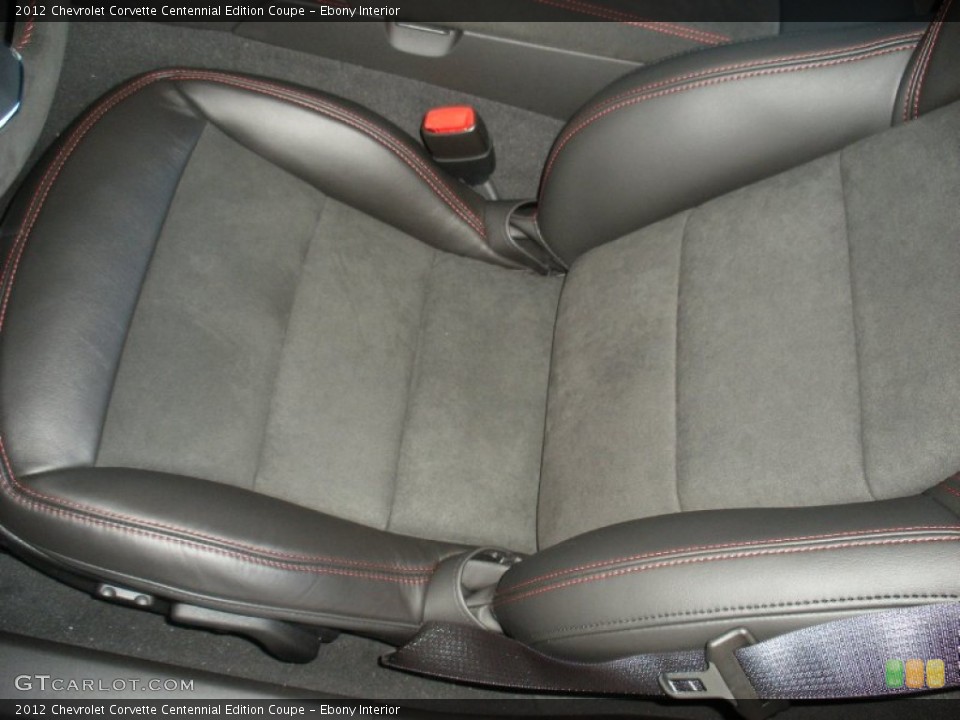 Ebony Interior Front Seat for the 2012 Chevrolet Corvette Centennial Edition Coupe #63861145