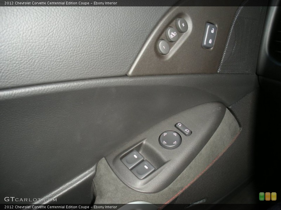 Ebony Interior Controls for the 2012 Chevrolet Corvette Centennial Edition Coupe #63861181