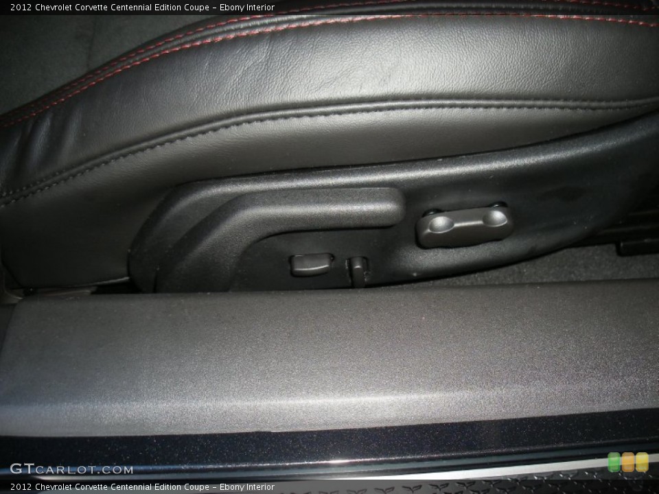 Ebony Interior Front Seat for the 2012 Chevrolet Corvette Centennial Edition Coupe #63861216