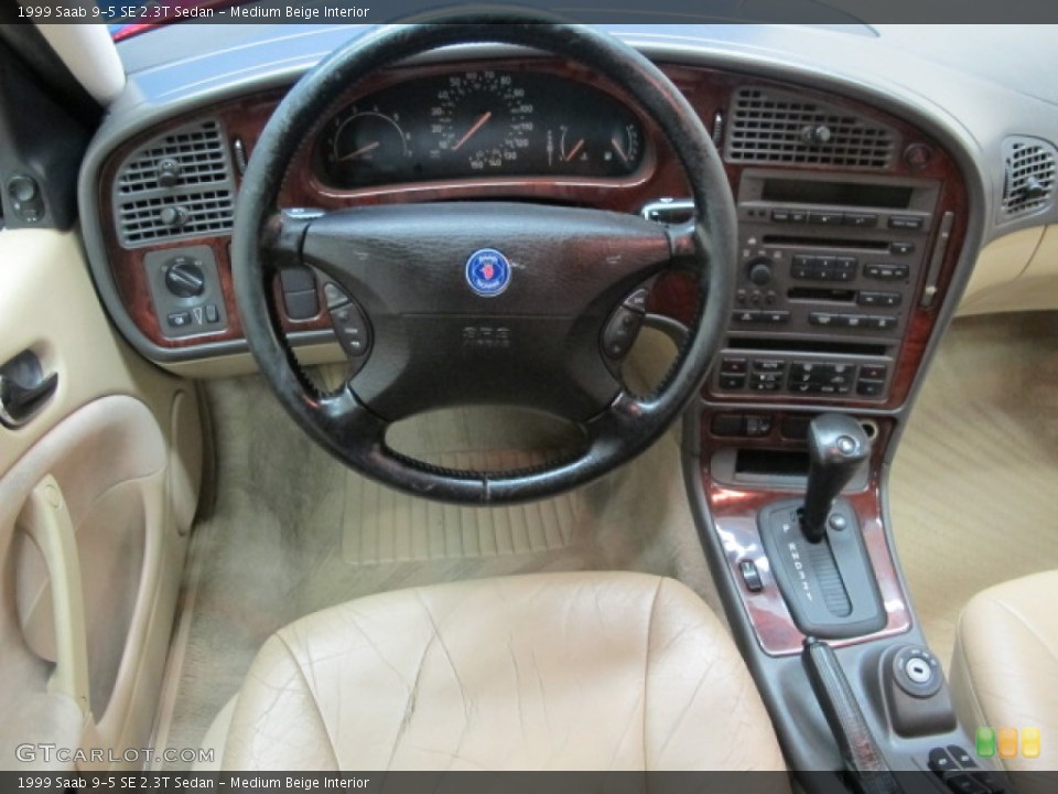 Medium Beige Interior Dashboard for the 1999 Saab 9-5 SE 2.3T Sedan #63862636