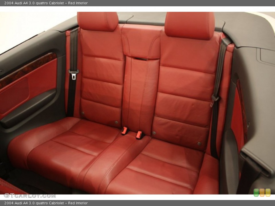 Red Interior Rear Seat for the 2004 Audi A4 3.0 quattro Cabriolet #63872207