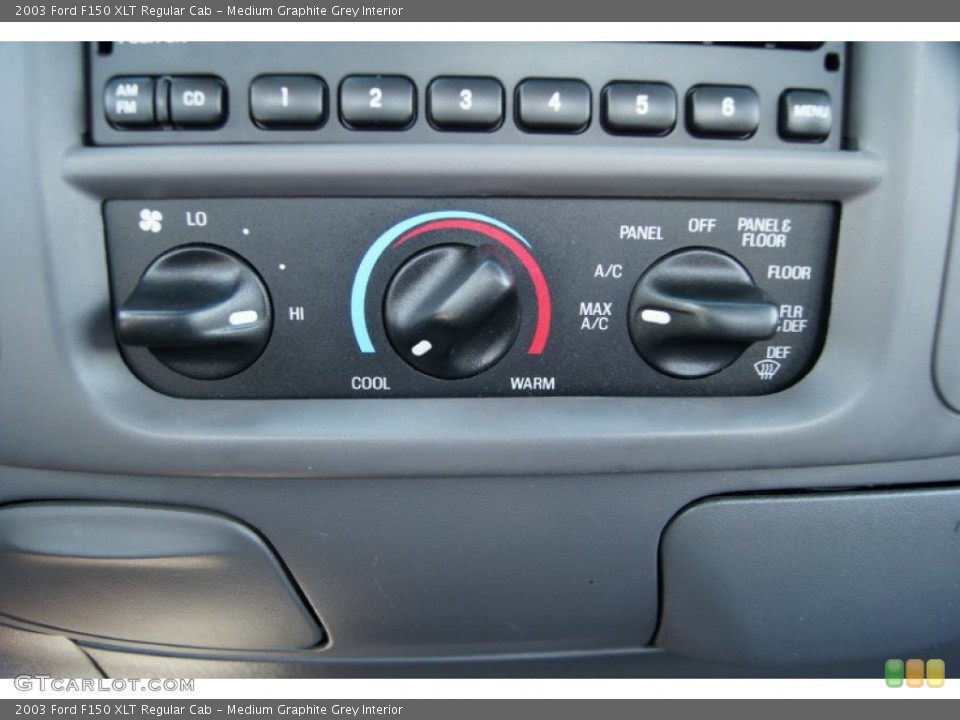 Medium Graphite Grey Interior Controls for the 2003 Ford F150 XLT Regular Cab #63876010