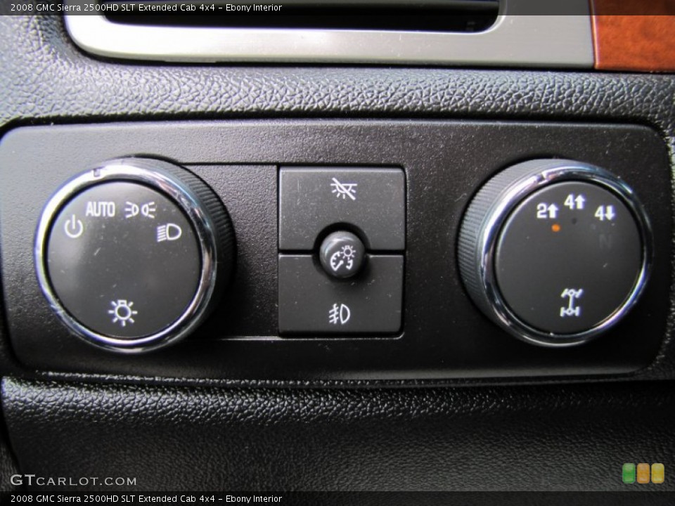 Ebony Interior Controls for the 2008 GMC Sierra 2500HD SLT Extended Cab 4x4 #63876818