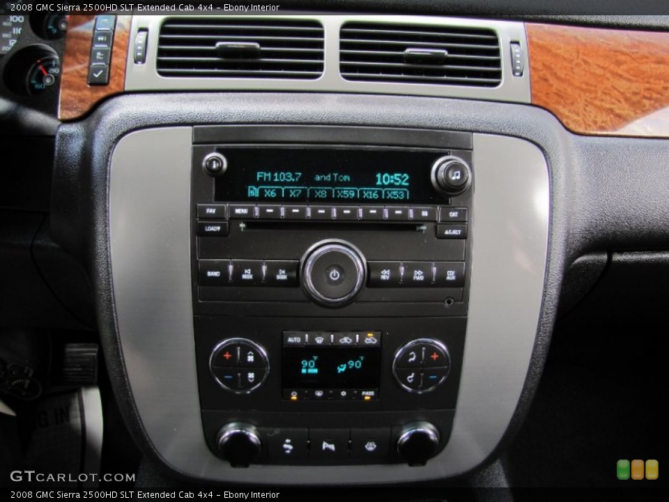 Ebony Interior Controls for the 2008 GMC Sierra 2500HD SLT Extended Cab 4x4 #63876854