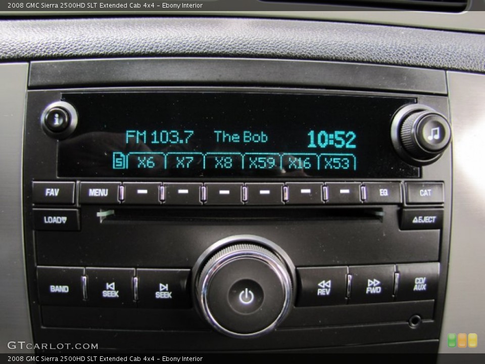 Ebony Interior Controls for the 2008 GMC Sierra 2500HD SLT Extended Cab 4x4 #63876863