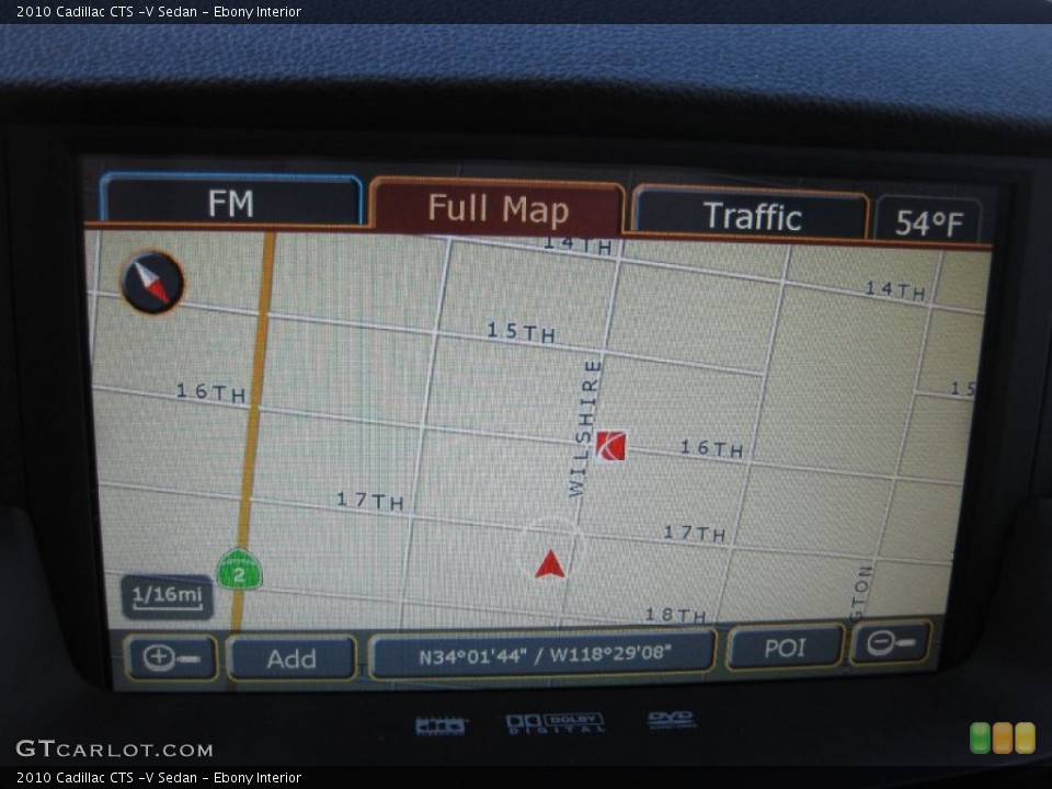 Ebony Interior Navigation for the 2010 Cadillac CTS -V Sedan #63881291