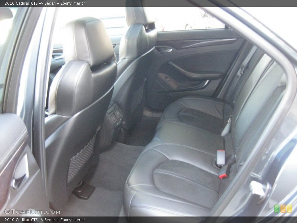 Ebony Interior Rear Seat for the 2010 Cadillac CTS -V Sedan #63881375