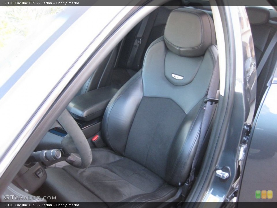 Ebony Interior Front Seat for the 2010 Cadillac CTS -V Sedan #63881384