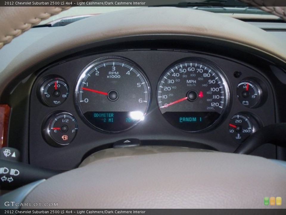Light Cashmere/Dark Cashmere Interior Gauges for the 2012 Chevrolet Suburban 2500 LS 4x4 #63887547
