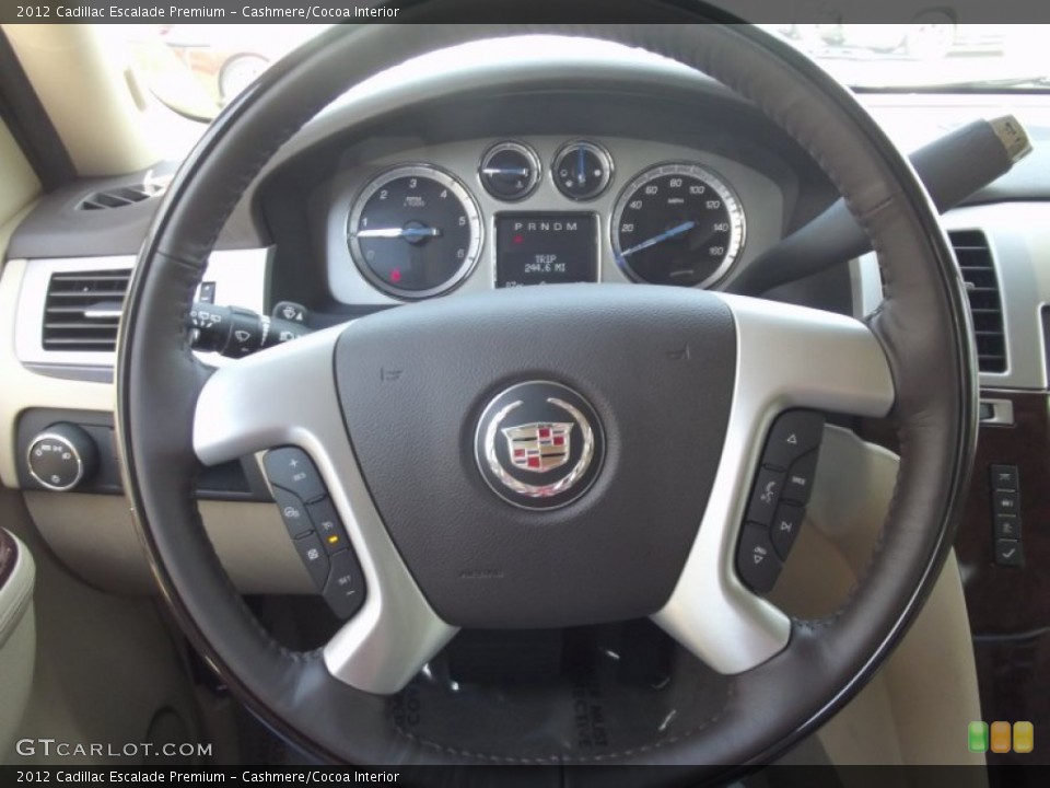 Cashmere/Cocoa Interior Steering Wheel for the 2012 Cadillac Escalade Premium #63888649