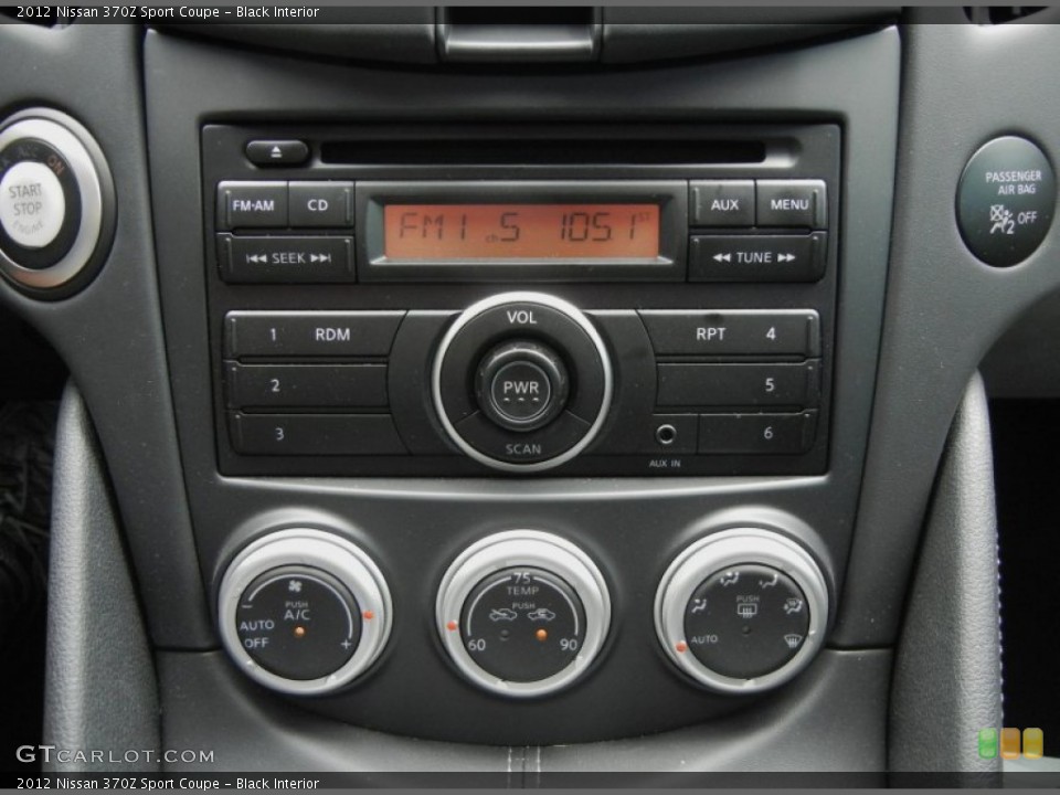 Black Interior Controls for the 2012 Nissan 370Z Sport Coupe #63892258